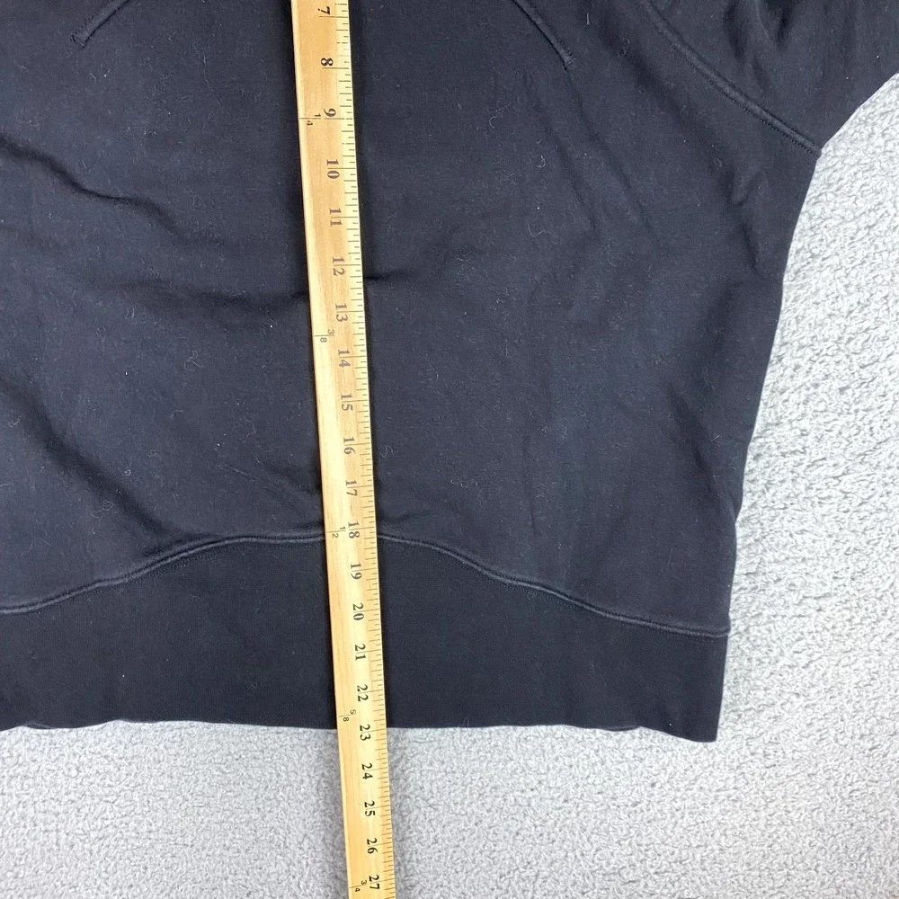 Lululemon Loungeful Hoodie Womens 10 Black 4-Way Stretch Kangaroo Pocket Casual‎